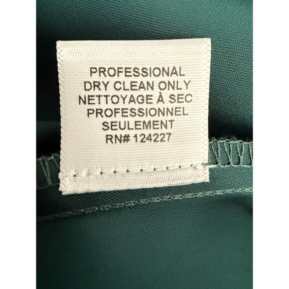 MISA Los Angeles XS Womens Emerald Green Satin Wrap Jacket Blouse Belted - Picture 8 of 11